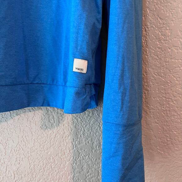 Vuori Halo Essentials Hoodie Sweatshirt Long Sleeve Dreamknit Pullover Baltic S - Picture 5 of 8